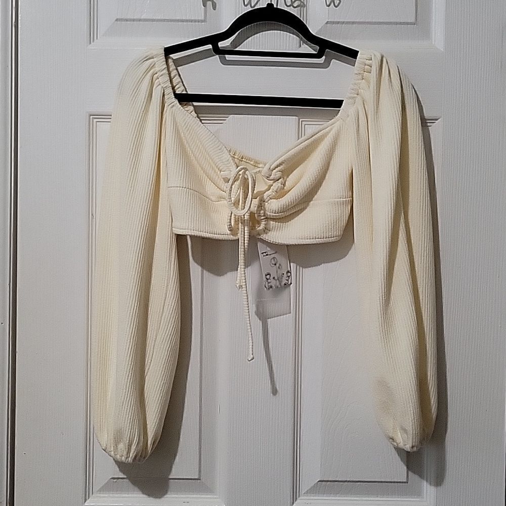 Bittersweet Tied Up Tonight Tie Front Crop Top